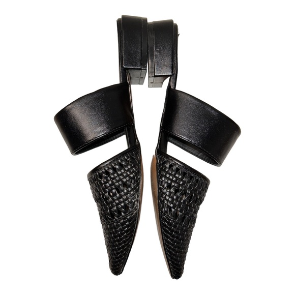 ASOS l Black Woven Pointed Toe Slide Loafers Size 6 - Picture 3 of 7